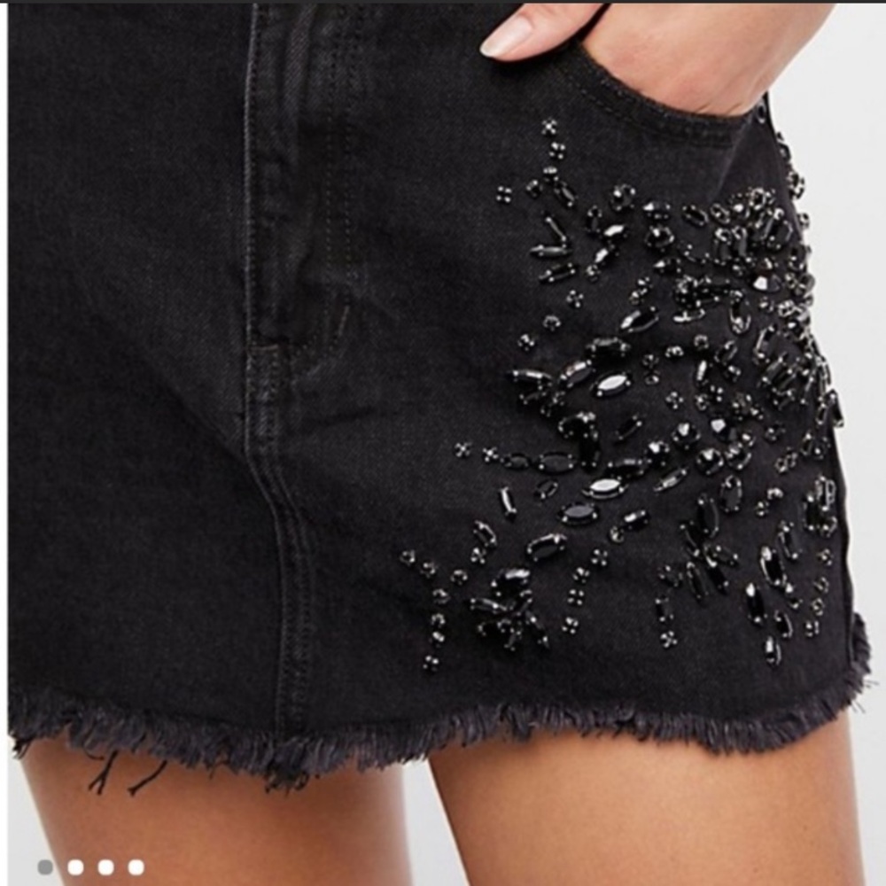 Free People Rhinestone Skirt✨ - Picture 2 of 6